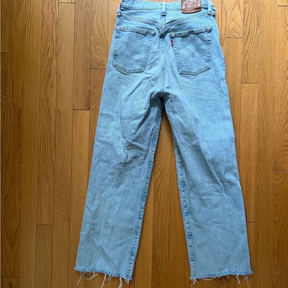 Light Blue Ribcage Straight Jeans Levi 26